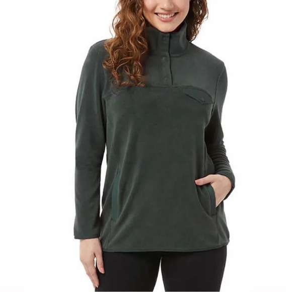32 Degrees Ladies' Snap Fleece Pullover - Picture 1 of 6